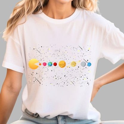 Funny Solar System - Astronauts Space Video Games Geek T-Shirt