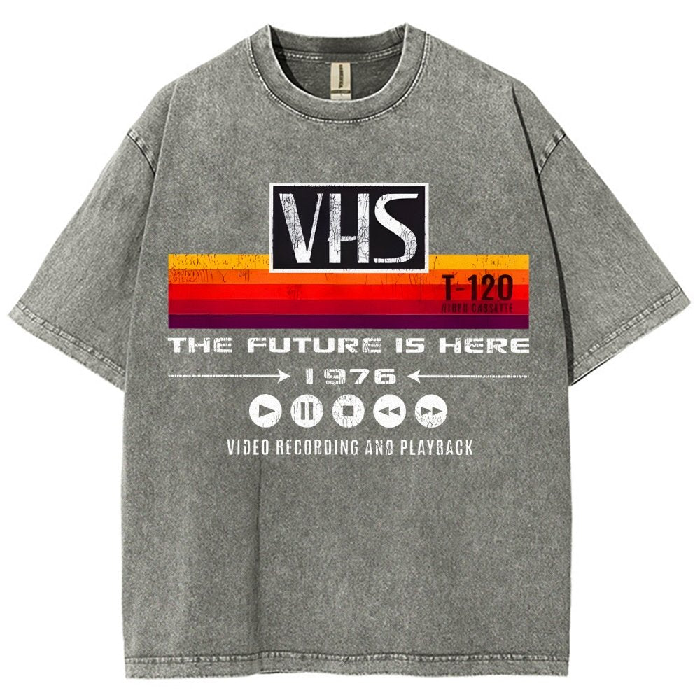 VHS- The Future Is Here Vintage Distressed T-shirt