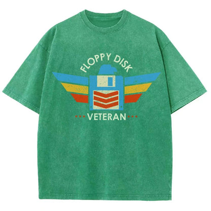 Floppy Disk Veteran Vintage Distressed T-shirt