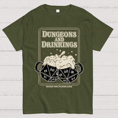 Dungeons and Drinkings Geek T-Shirt