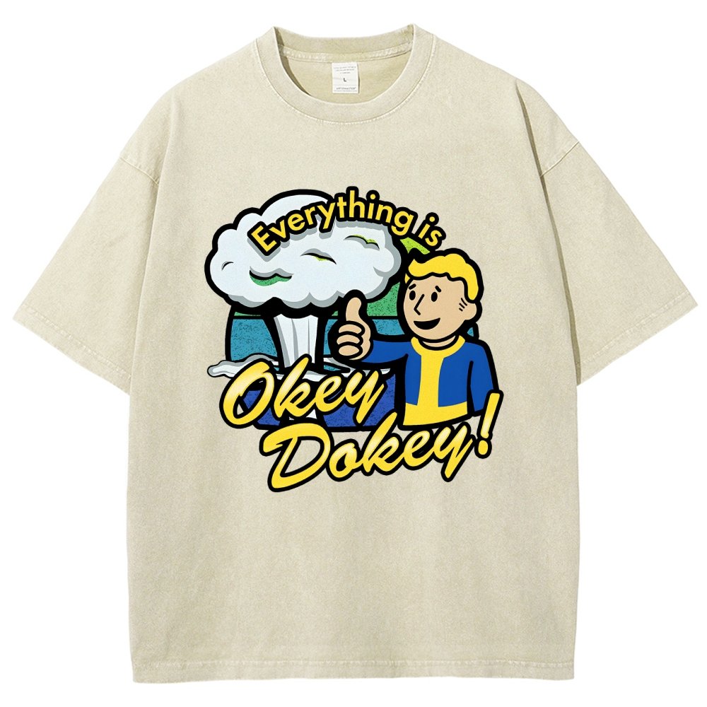 Everything Is Okey-Dokey Vintage Distressed T-shirt