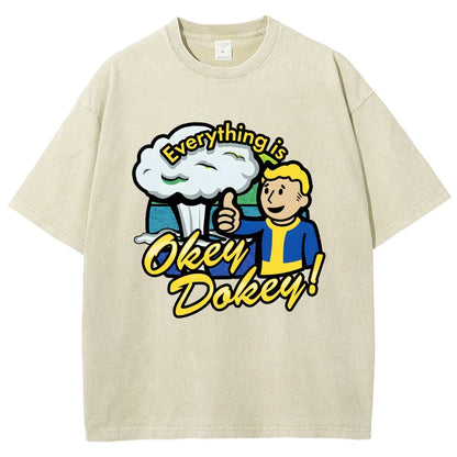 Everything Is Okey-Dokey Vintage Distressed T-shirt