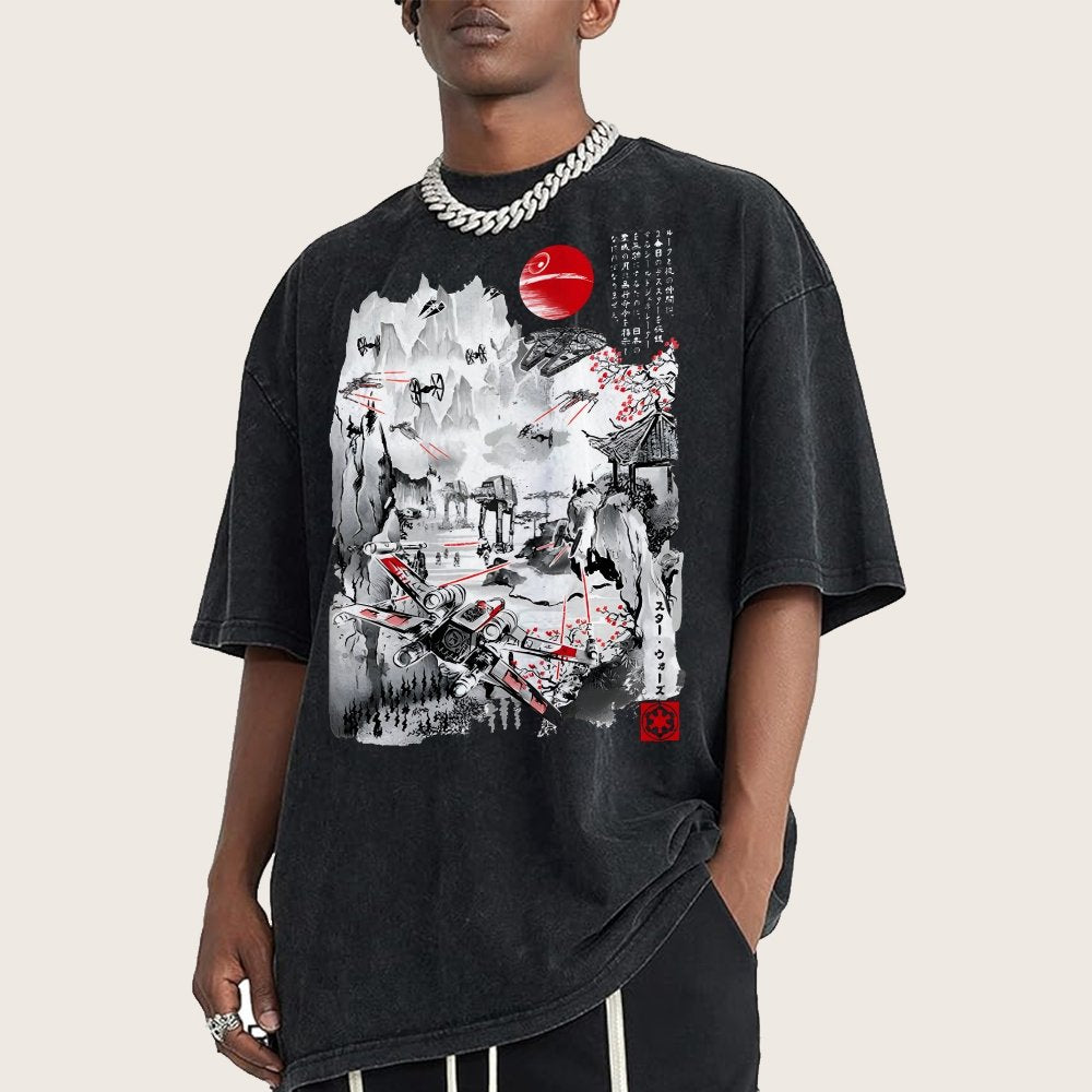 Last Battle of the Cosmic Conflict Vintage Distressed T-shirt