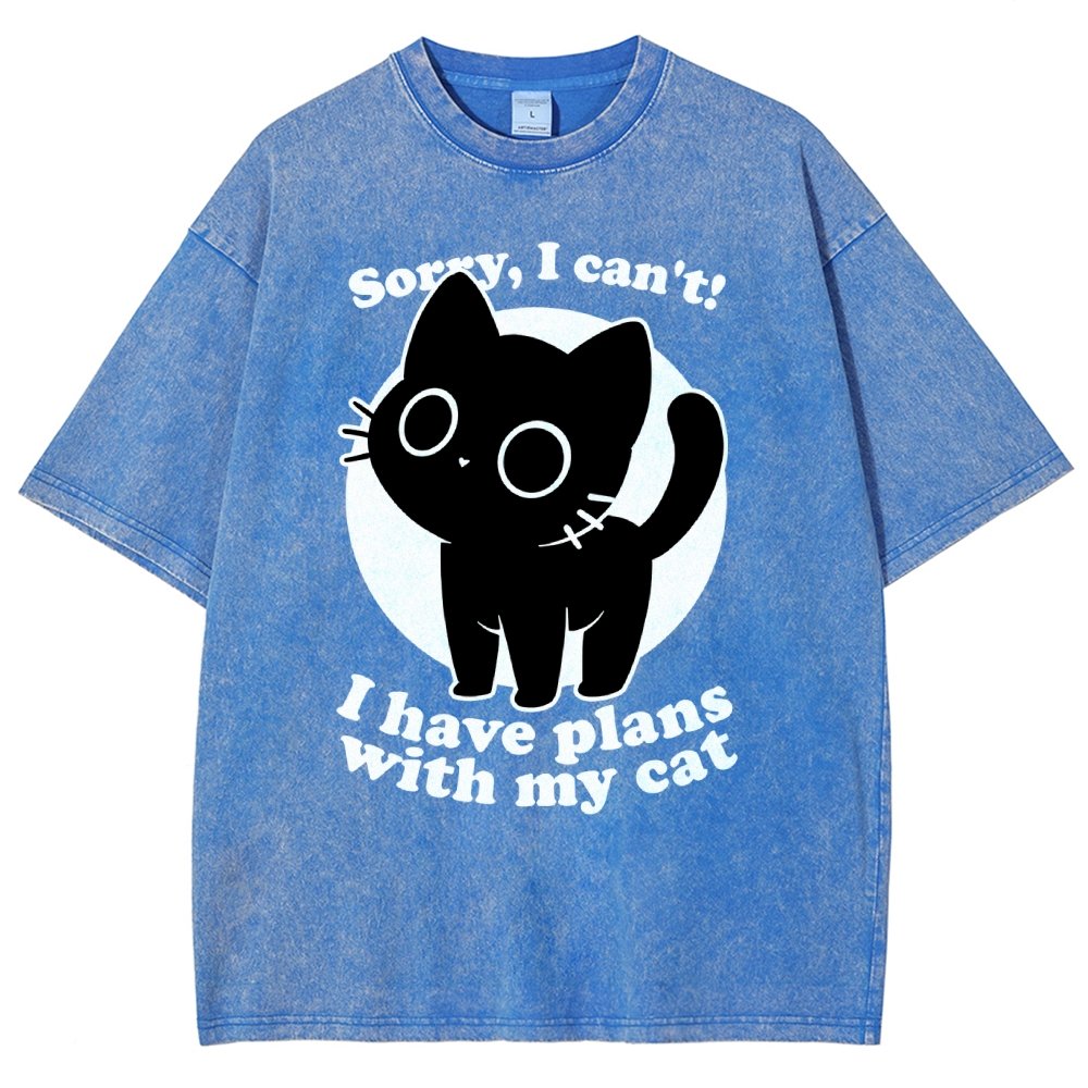 I Like Cats Not People - Cute Irony Pet Vintage Distressed T-shirt
