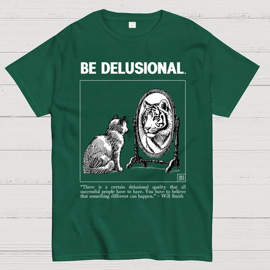 Tiger in the Mirror - Believe First, Then Become Geek T-Shirt