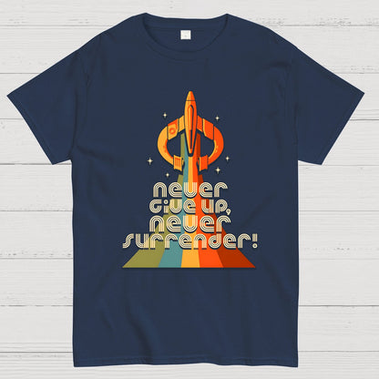Retro Quest Never give up never surrender! Geek T-Shirt