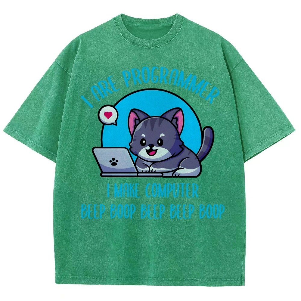 I Are Programmer I Make Computer Beep Vintage Distressed T-shirt