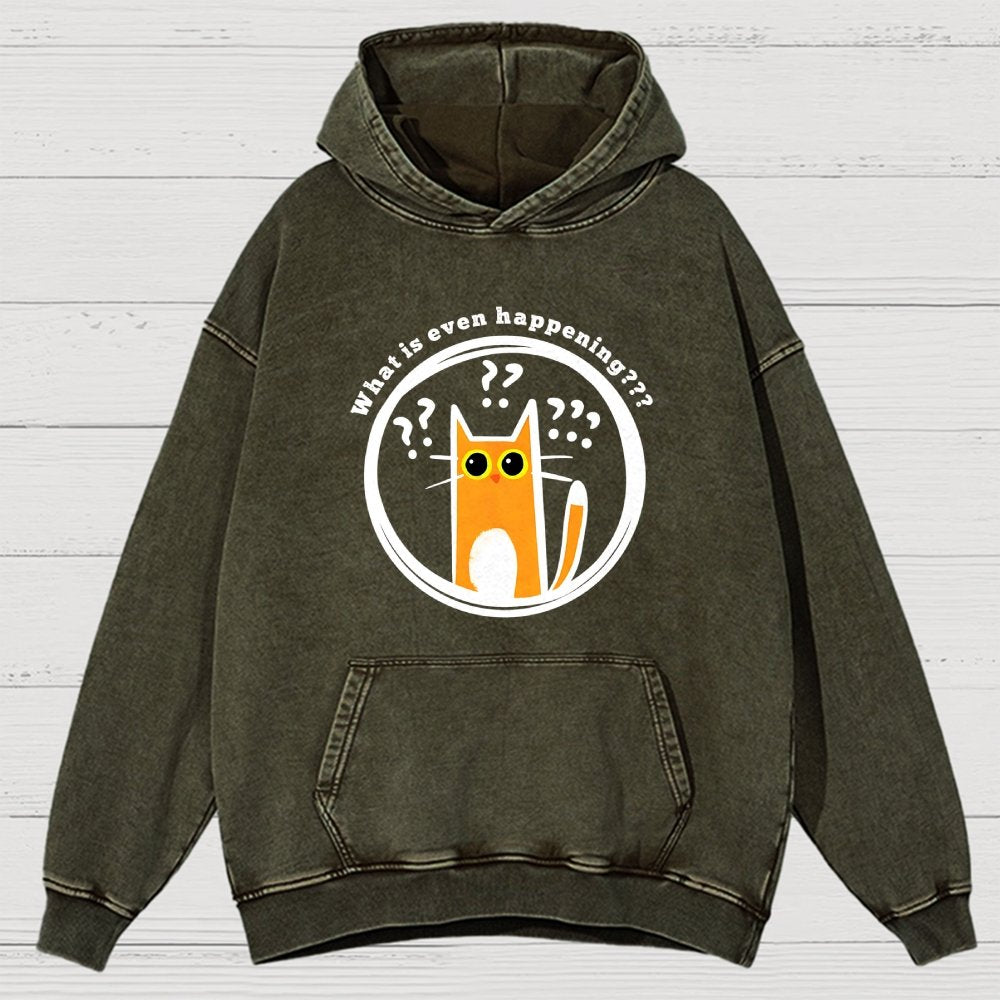 What is Even Happening Vintage Distressed Hoodie