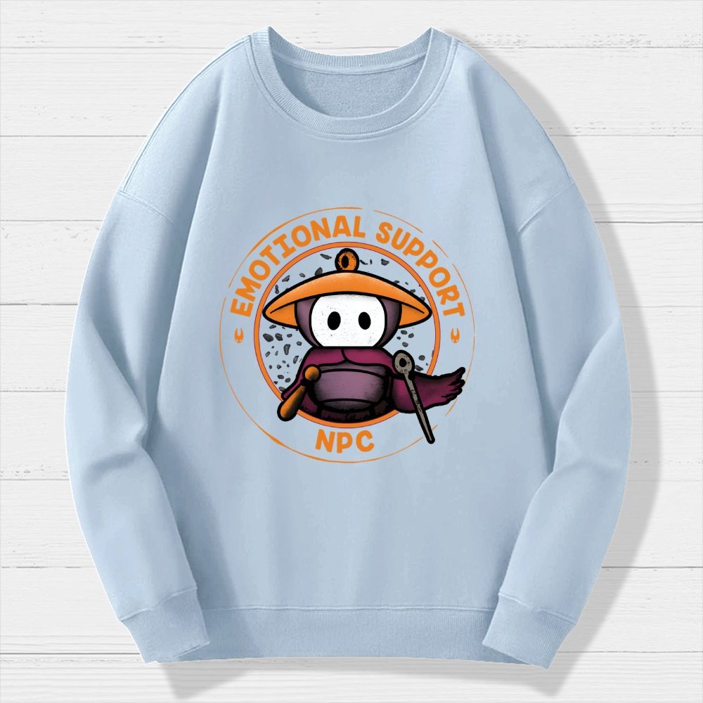 Emotional Support NPC Geek Cotton Sweatshirt
