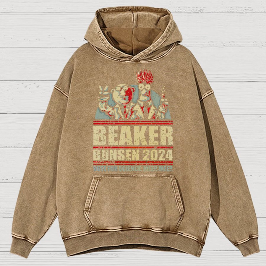 Vote For Science Geeky Vintage Distressed Hoodie