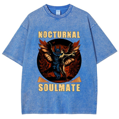 Mothman nocturnal soulmate Vintage Distressed T-shirt