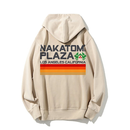 Retro Plaza Printed Back Unisex Cotton Hoodie