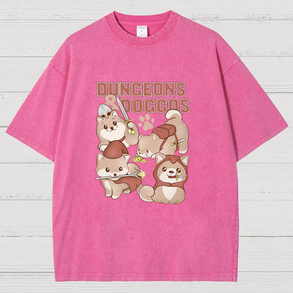 DUNGEONS AND DOGGOS Vintage Distressed T-shirt