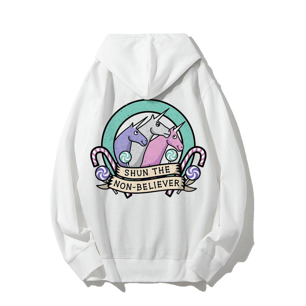 Shun The Non-Believer Printed Back Unisex Cotton Hoodie