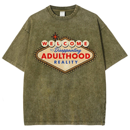 Welcome To Adulthood Vintage Distressed T-shirt