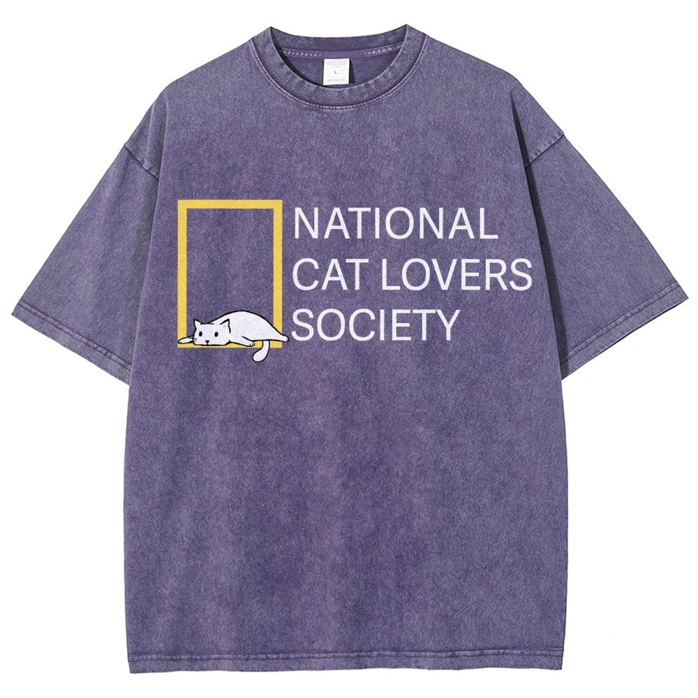 National Cat Lovers Society Vintage Distressed T-shirt