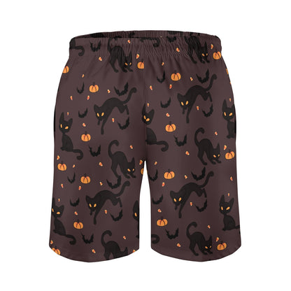 Black Cat Halloween Geek Shorts