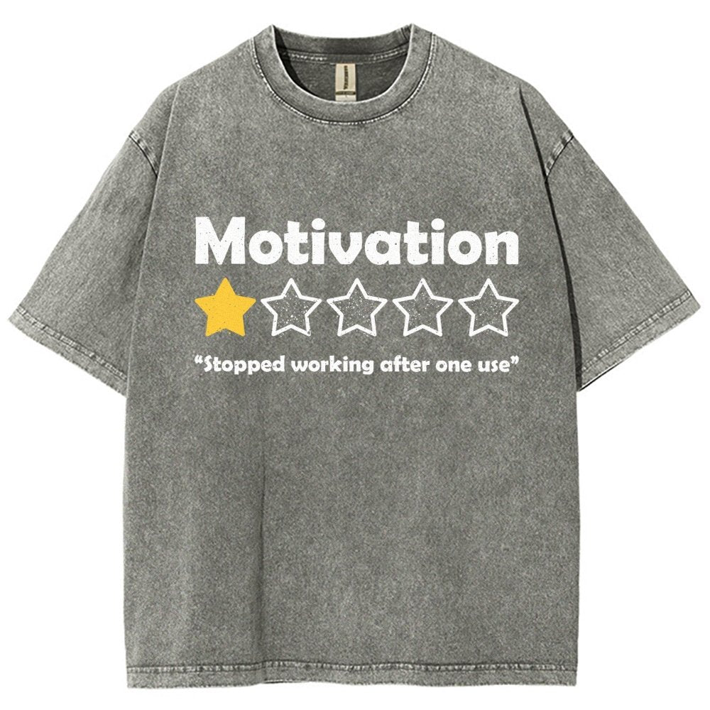 Motivation Review Vintage Distressed T-shirt