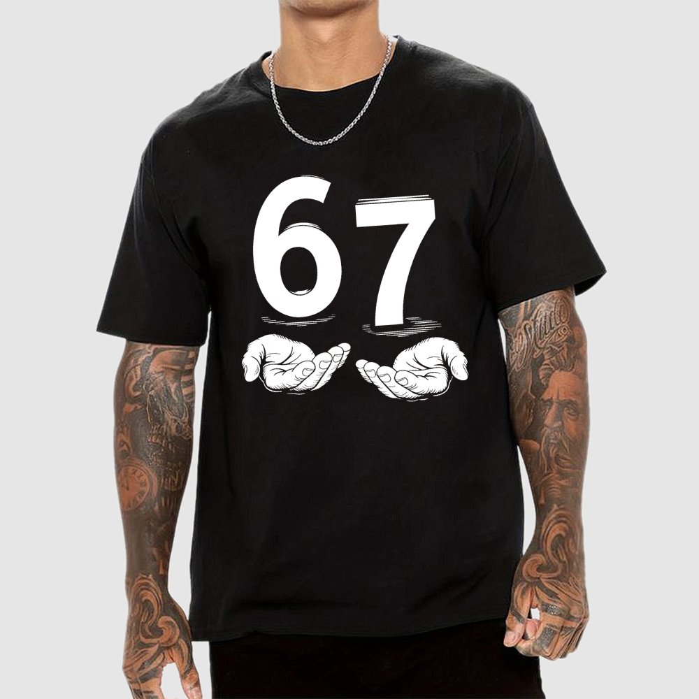 Funny Six Seven Meme Viral Quote Geek T-Shirt