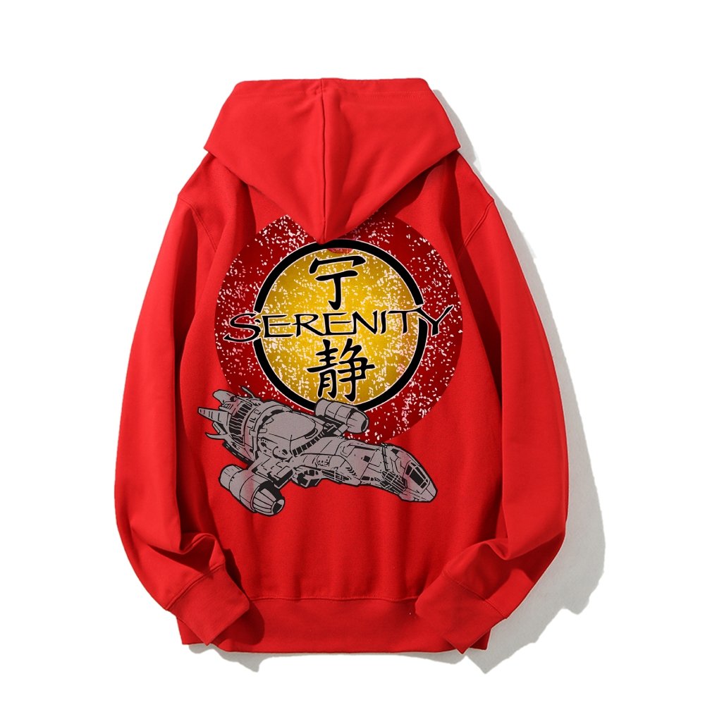 Firefly Mysterious Spacecraft Printed Back Cotton Hoodie