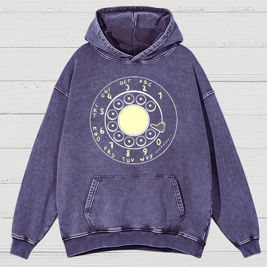 Rotary Dial Vintage Funny Nerd Vintage Distressed Hoodie