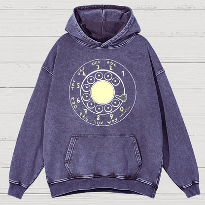 Rotary Dial Vintage Funny Nerd Vintage Distressed Hoodie