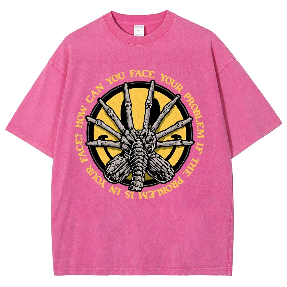 Face Problem Vintage Distressed T-shirt