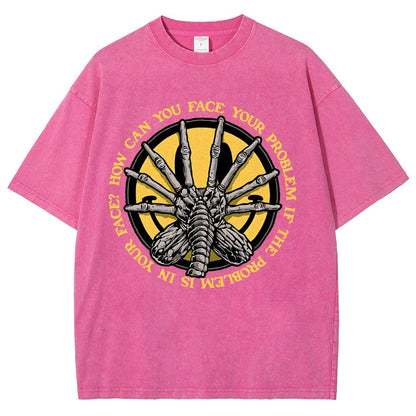 Face Problem Vintage Distressed T-shirt