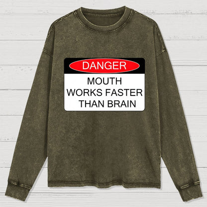 Danger Washed Long Sleeve Tee