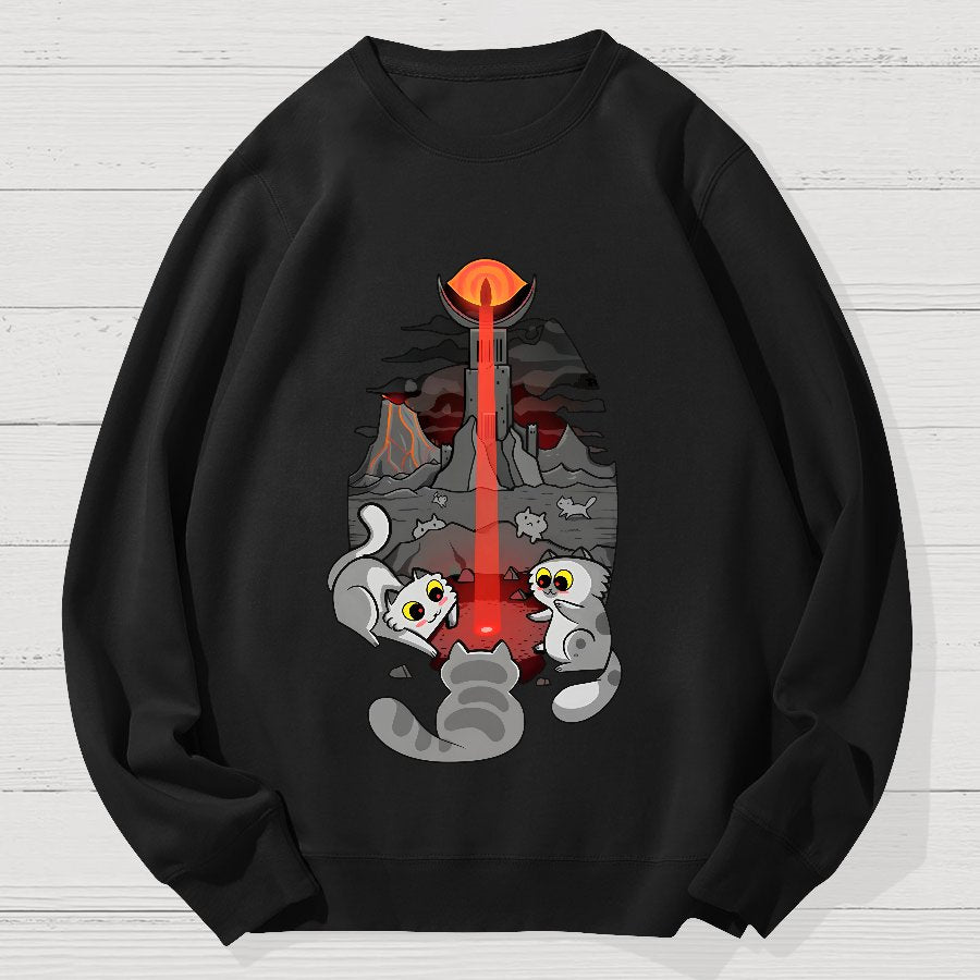 The Eye Of Meowdor Geek Cotton Sweatshirt