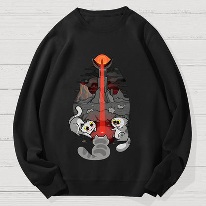 The Eye Of Meowdor Geek Cotton Sweatshirt