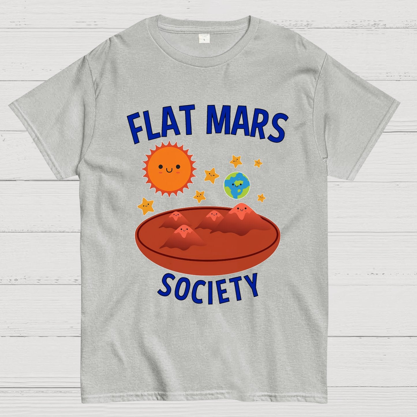 Flat Mars Society Nerdy T-Shirt