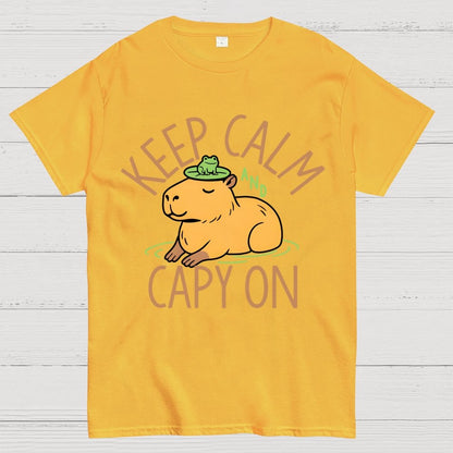 Keep Calm And Capy On Geek T-Shirt