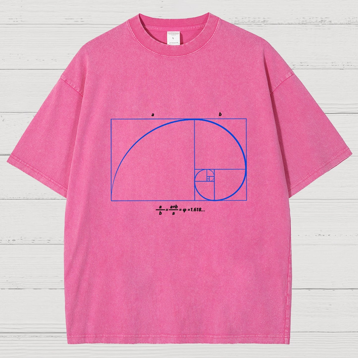 Fibonacci Shirt ∙ Math Art ∙ Science Engineer Vintage Distressed T-shirt