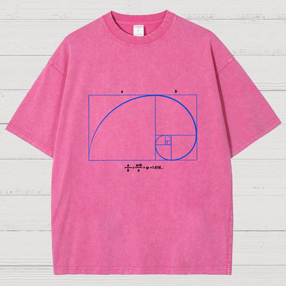 Fibonacci Shirt ∙ Math Art ∙ Science Engineer Vintage Distressed T-shirt