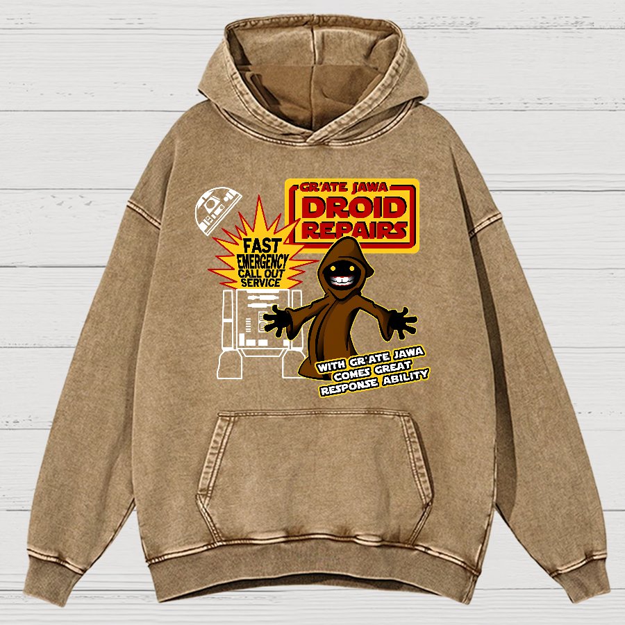 Robot Maintenance Vintage Distressed Hoodie