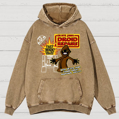 Robot Maintenance Vintage Distressed Hoodie
