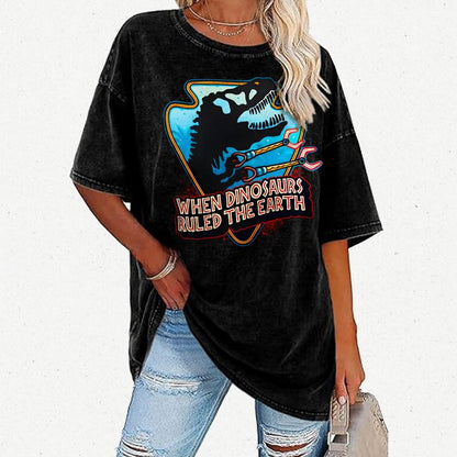 When Dinosaurs Ruled The Earth Vintage Distressed T-shirt