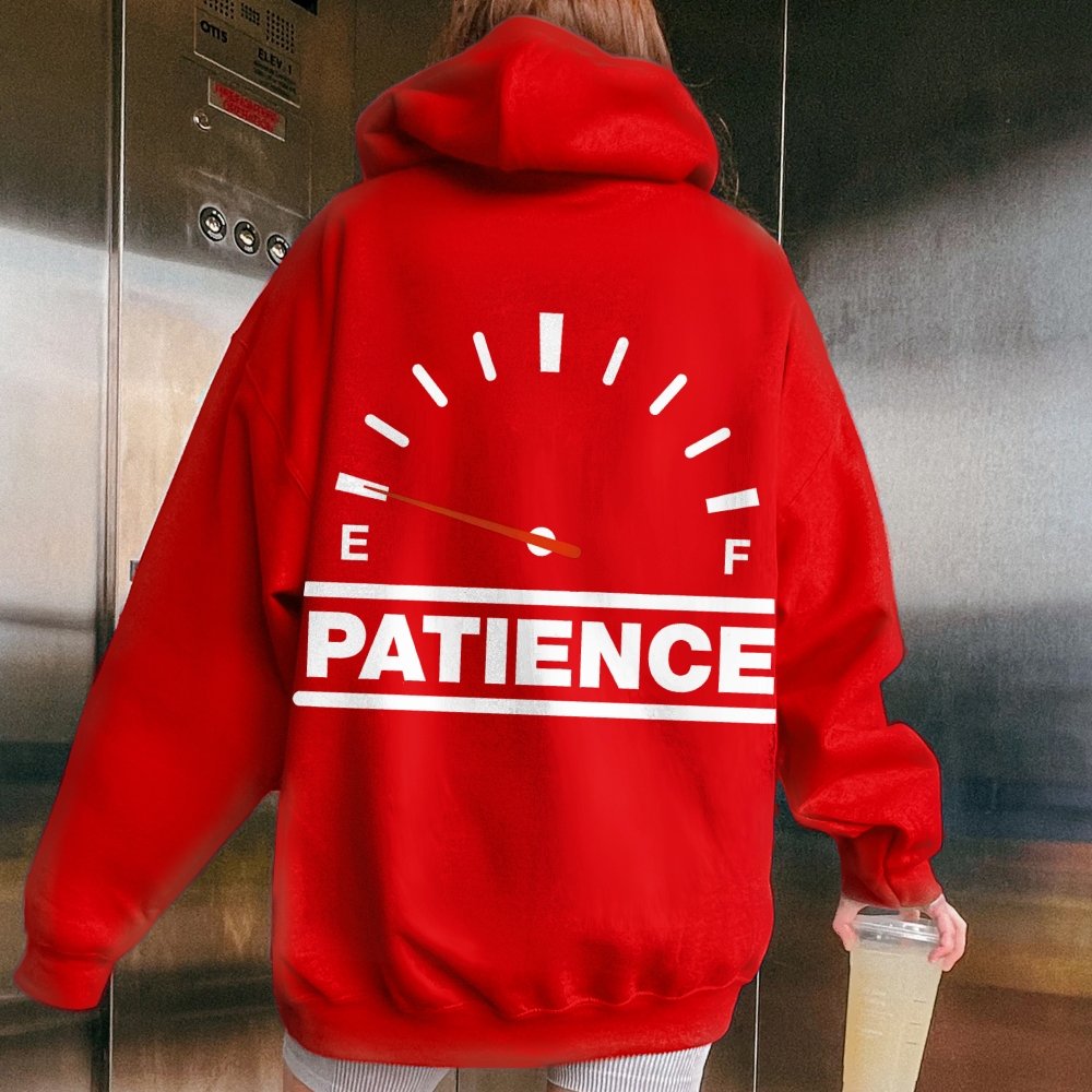 funny patience Printed Back Unisex Cotton Hoodie