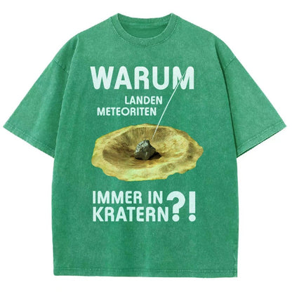 Meteoriten in Kratern Vintage Distressed T-shirt