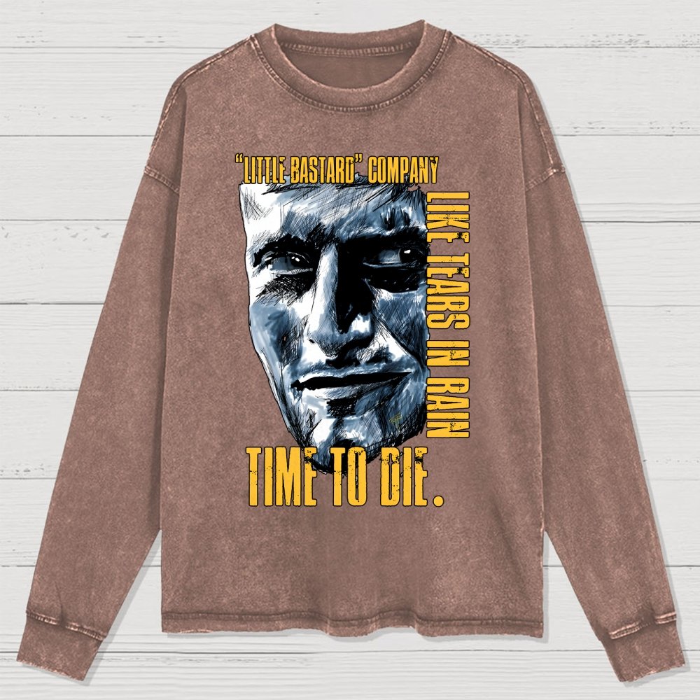 Time to die Washed Long Sleeve Tee 2507000326