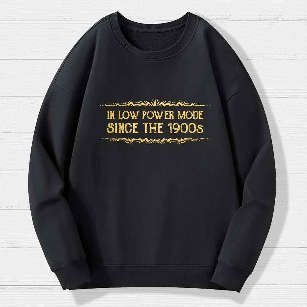 In Low Power Mode Since the 1900s Geek Cotton Sweatshirt