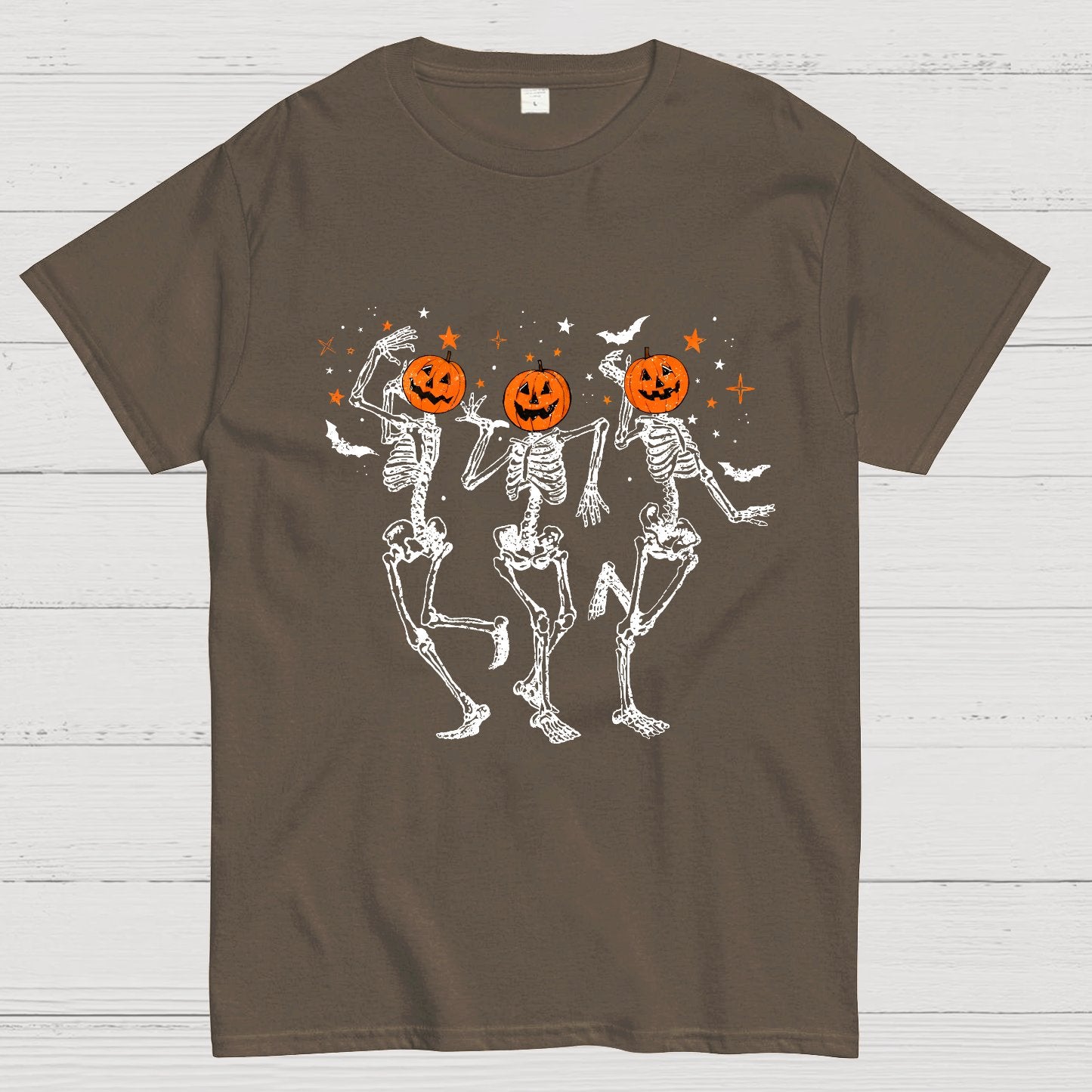 Dancing Skeleton Pumpkin Geeky T-Shirt