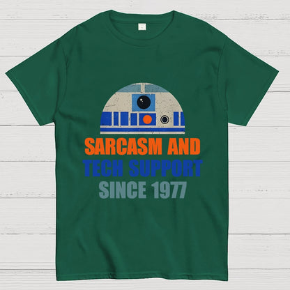 Providing Sarcasm and Tech Support Since 1977 Geek T-Shirt
