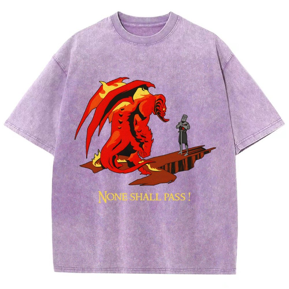 None Shall Pass Vintage Distressed T-shirt