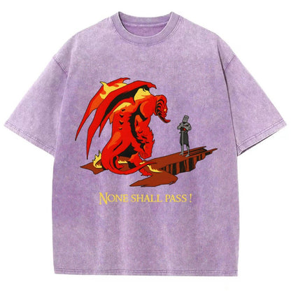 None Shall Pass Vintage Distressed T-shirt