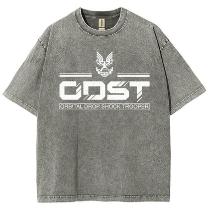 Urban Defender White Classic Vintage Distressed T-shirt