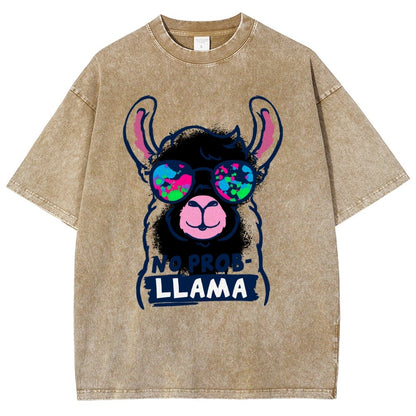 No probllama Vintage Distressed T-shirt