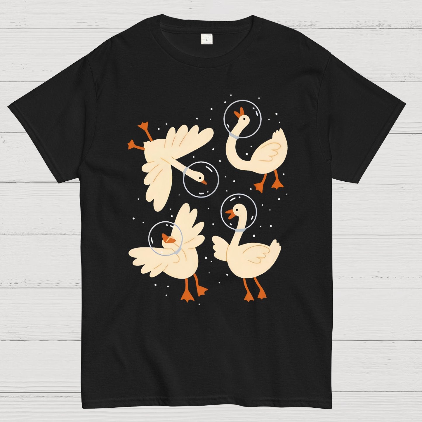 Geese In Space Nerdy T-Shirt