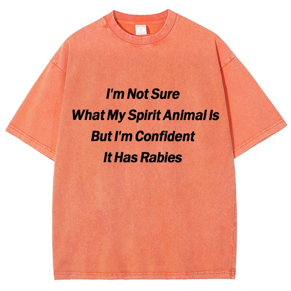 Im Not Sure What My Spirit Animal Is Vintage Distressed T-shirt